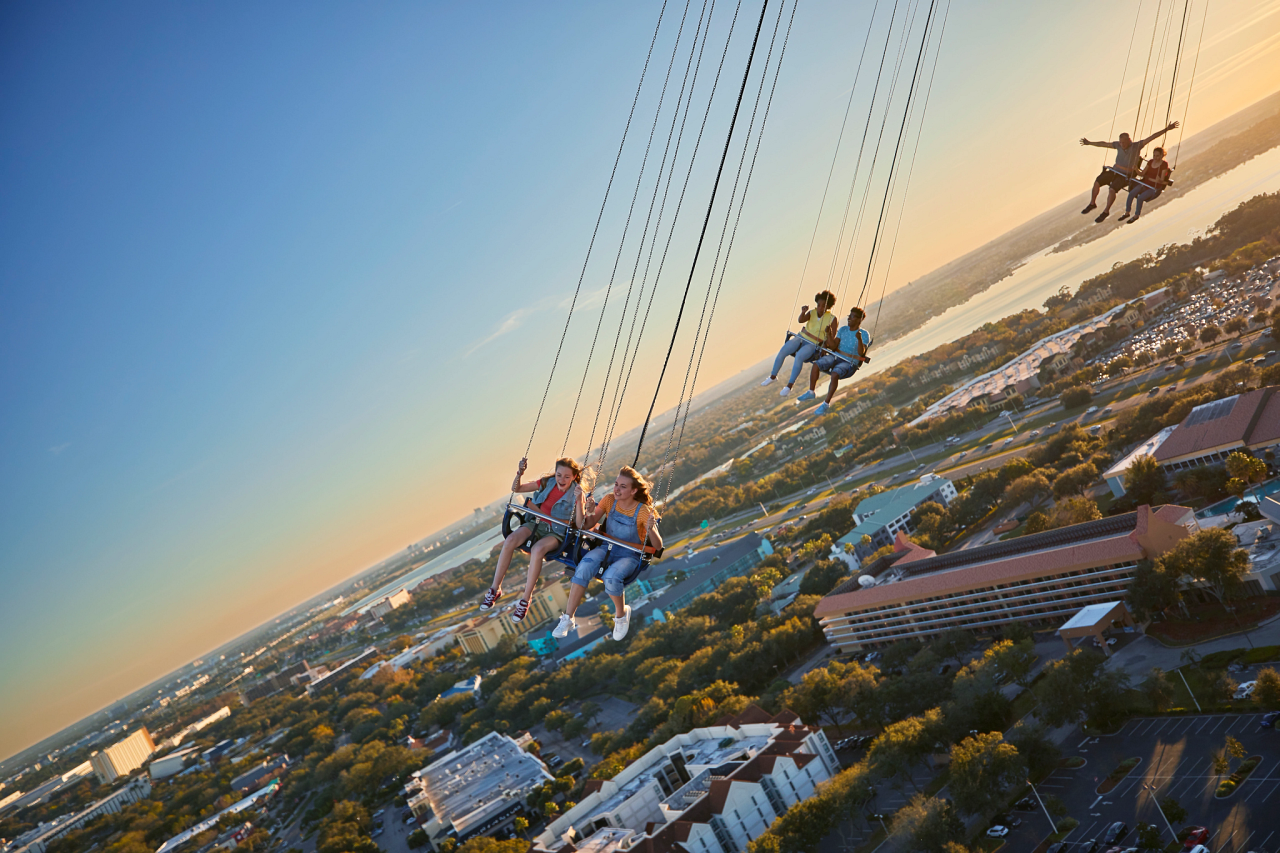 People on a sing in the air in Orlando